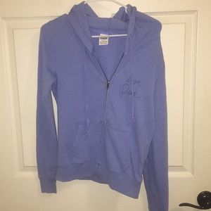 Victoria’s Secret Love Pink blue zip up hoodie